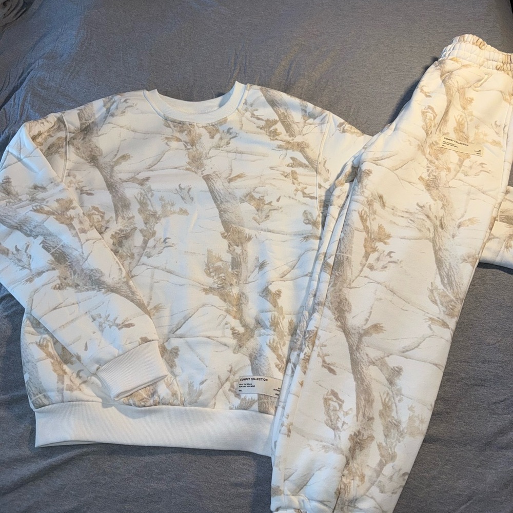 Comfrt Crewneck and Pants set "White Oak" (M)